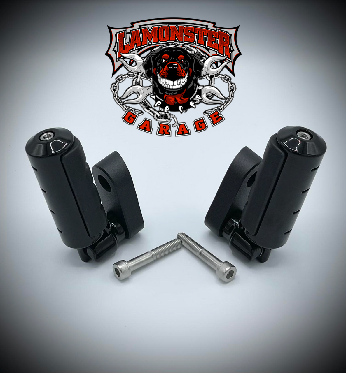 Lamonster Stock Caps Third Peg / Trident LRG Flip-up Pegs- All F3 Models (LG-1060-7573-7561) - Lamonster Garage