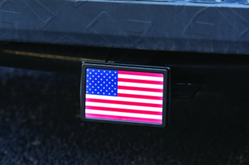 KURYAKYN - Freedom Flag LED Hitch Cover Black (KUR-2893) - Lamonster Garage