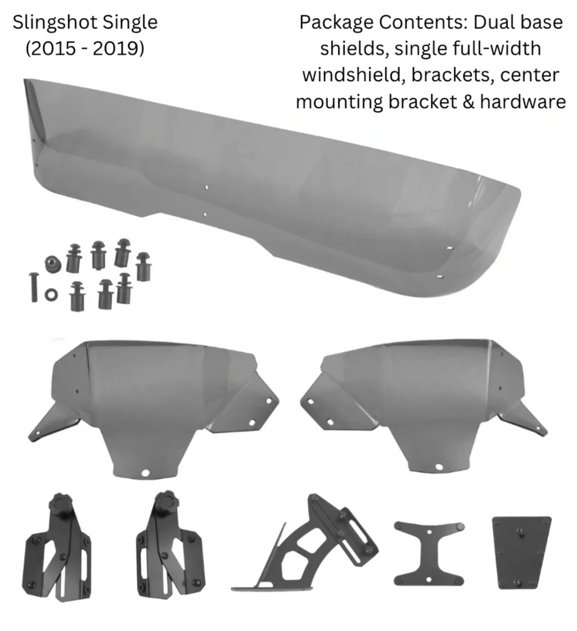 ADJUSTABLE WINDSHIELD SYSTEM FOR POLARIS SLINGSHOT (2015 - 2019) SINGLE/BLADE STYLE (LG-9904) - Lamonster Garage®