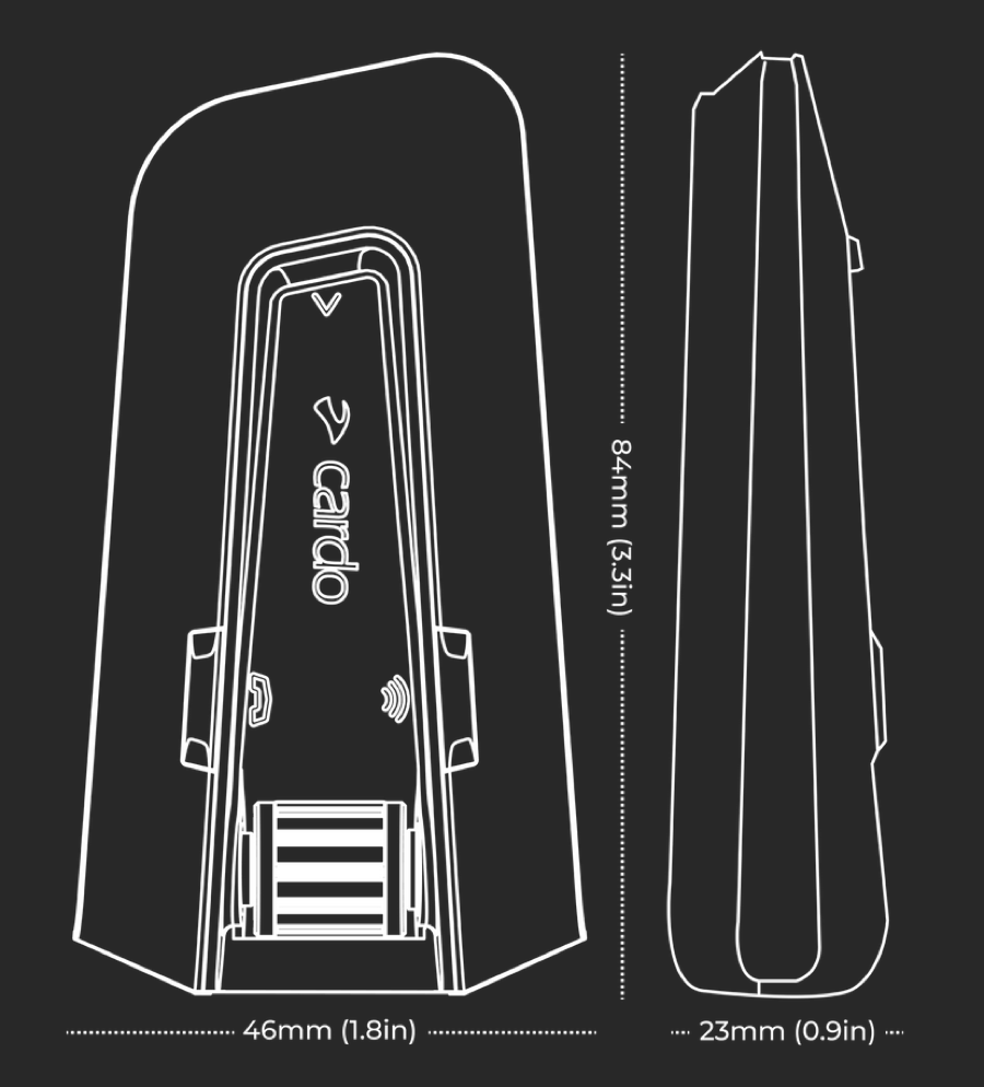 Cardo Packtalk Neo mounting accessories and speakers | PTN00001 | Lamonster Garage