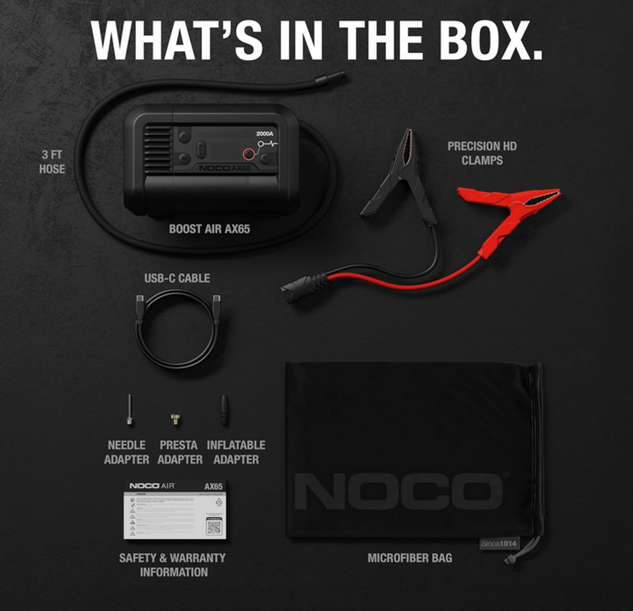 2000A Boost Air Jump Starter and 100PSI Air Compressor (AX65) - Lamonster Garage®