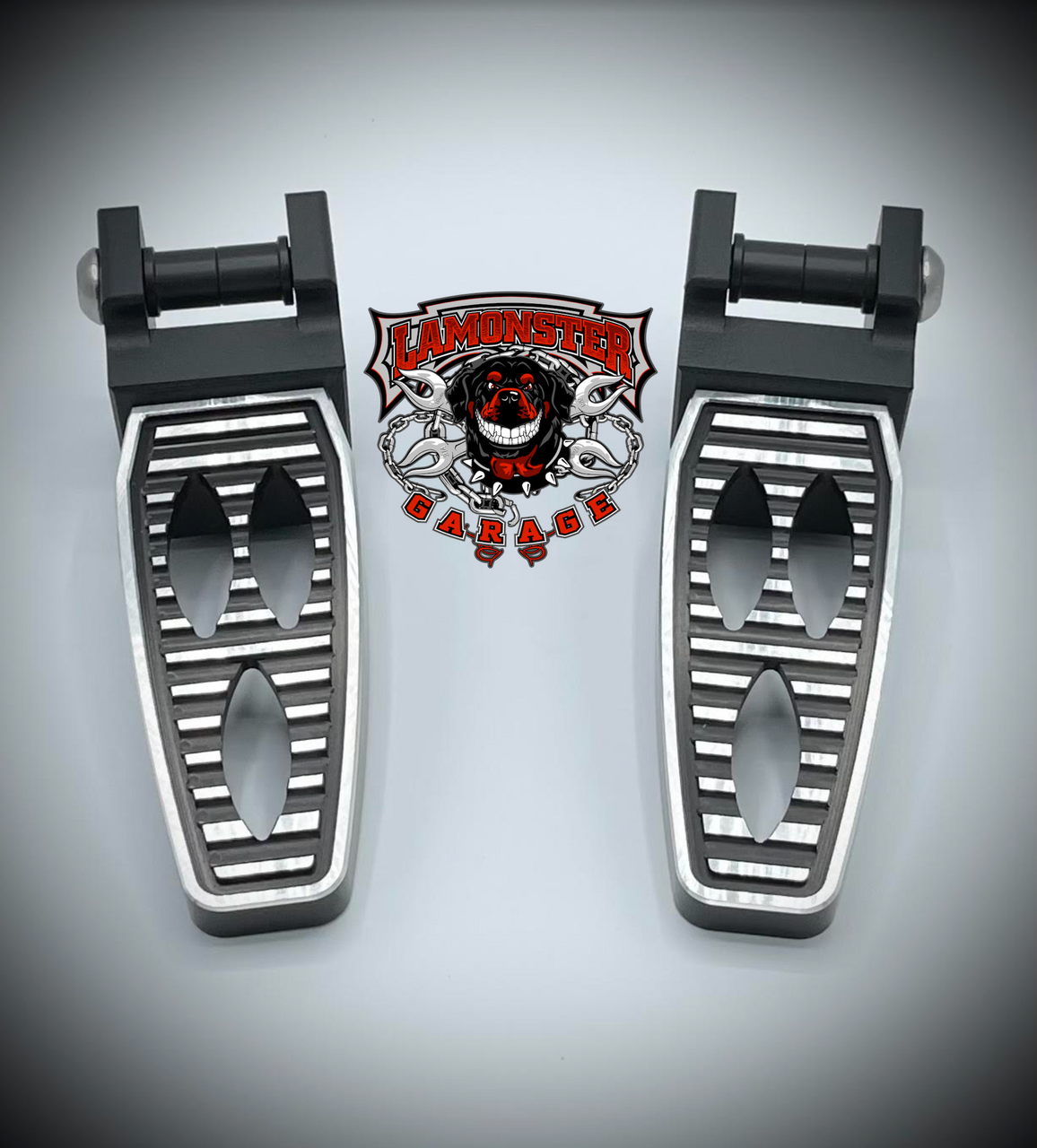 Can-Am Spyder F3 peg adapter kit with Gripper Large Pegs | LG-1026-1041A | Lamonster Garage
Included in kit