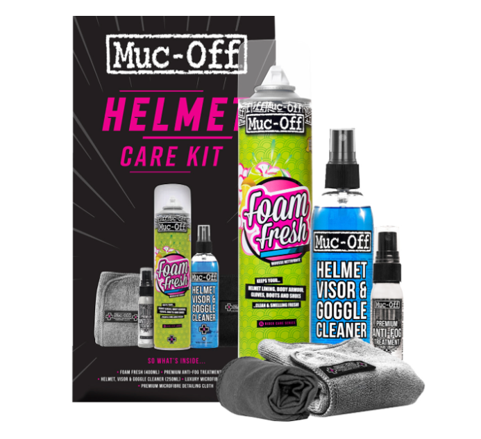 Muc-Off motorcycle helmet cleaning and care kit | 20804 / 3704-0409 | Lamonster Garage