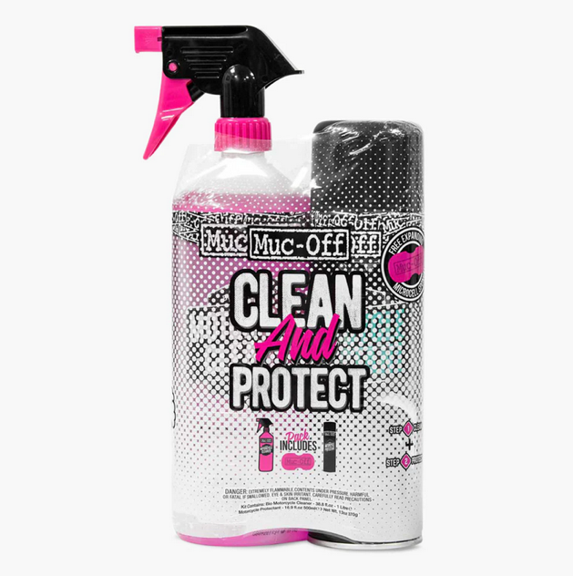 MUC-OFF USA Motorcycle Care Kit - Cleaner/Spray Duo with Sponge (20020US / 3704-0334) - Lamonster Garage®