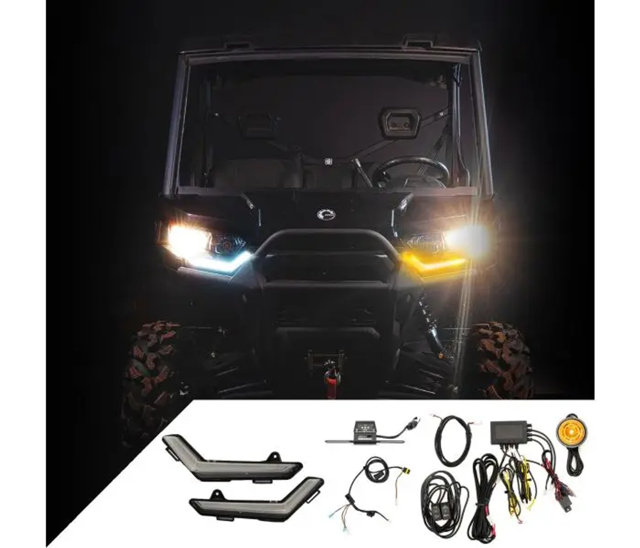Can-Am Defender Auto Cancel Turn Signal Kit with Signature Lights ( 65-1000 ) - Lamonster Garage® Can-Am Defender Auto Cancel Turn Signal Kit with Signature Lights ( 65-1000 ) - Lamonster Garage®