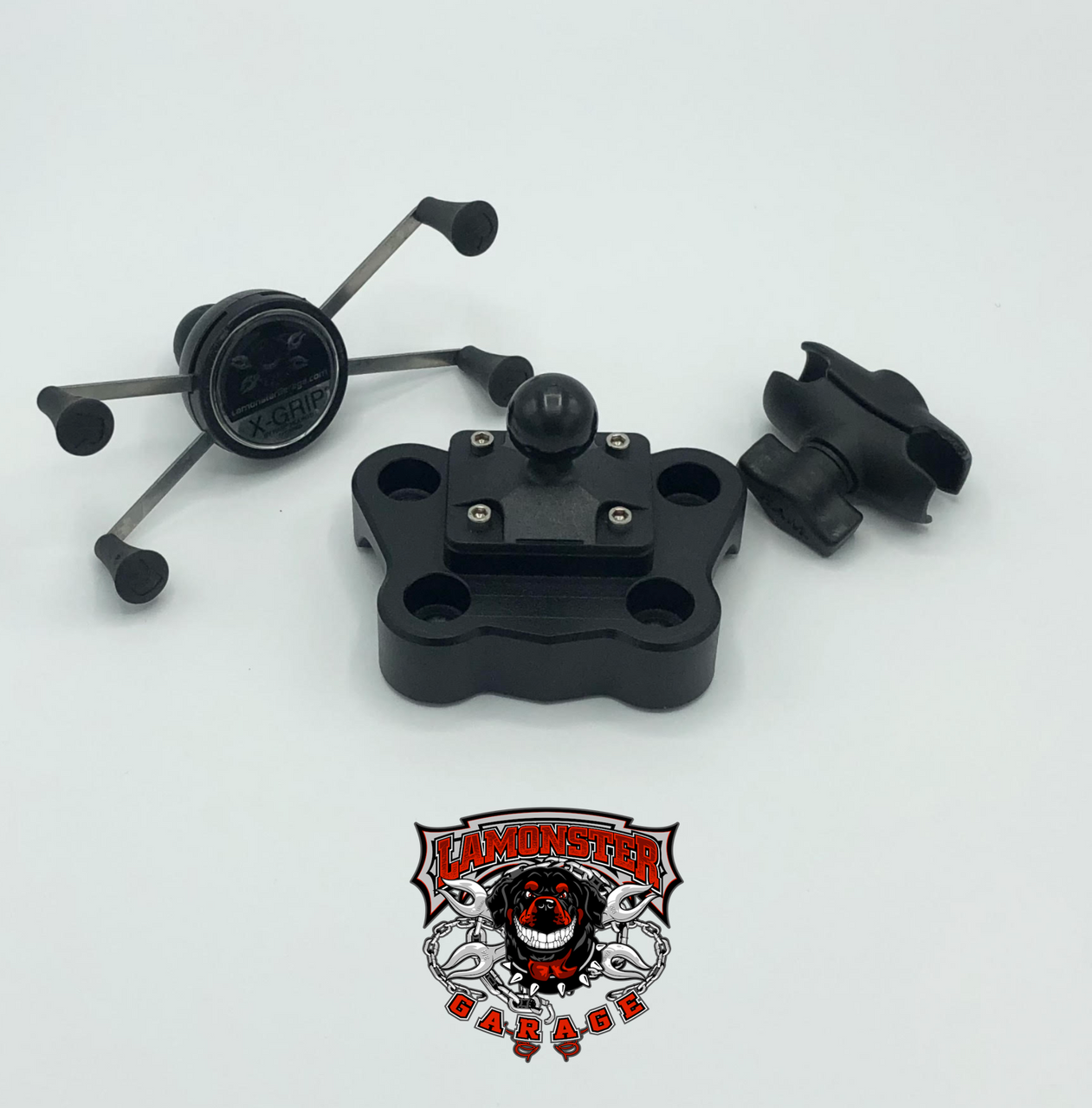 Lamonster Bar Clamp with RAM Large X-Grip for Can-Am Spyder F3 RT 2020 and Canyon | LG-1023-UN10B | Lamonster Garage
