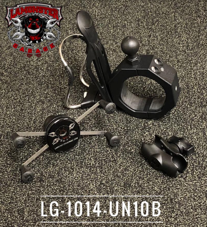 Lamonster RT Spyder Cuff with RAM Large X-Grip for Can-Am Spyder RT 2010 to 2019 | LG-1014-UN10B | Lamonster Garage
