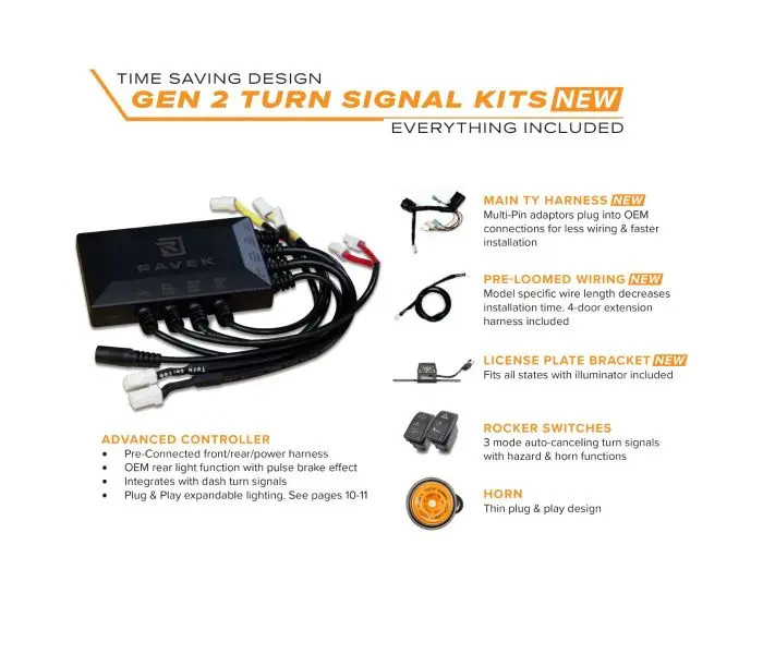 RAVEK® Honda Talon Apex Turn Signal Kit 2019-2021 (66-300) - Lamonster Garage®