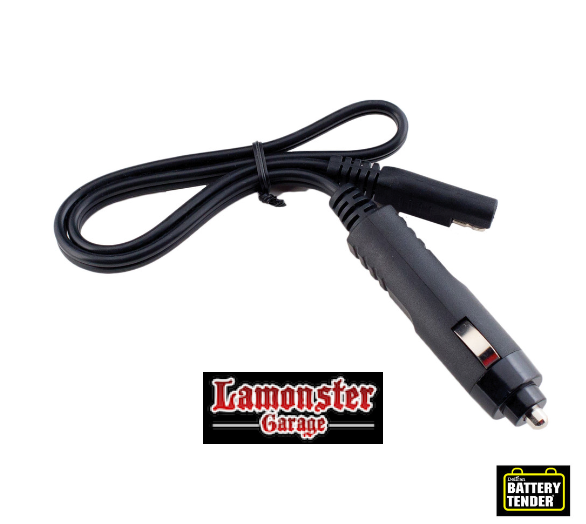 Battery Tender quick disconnect cigarette plug adapter cable | 081-0069-5 | Lamonster Garage