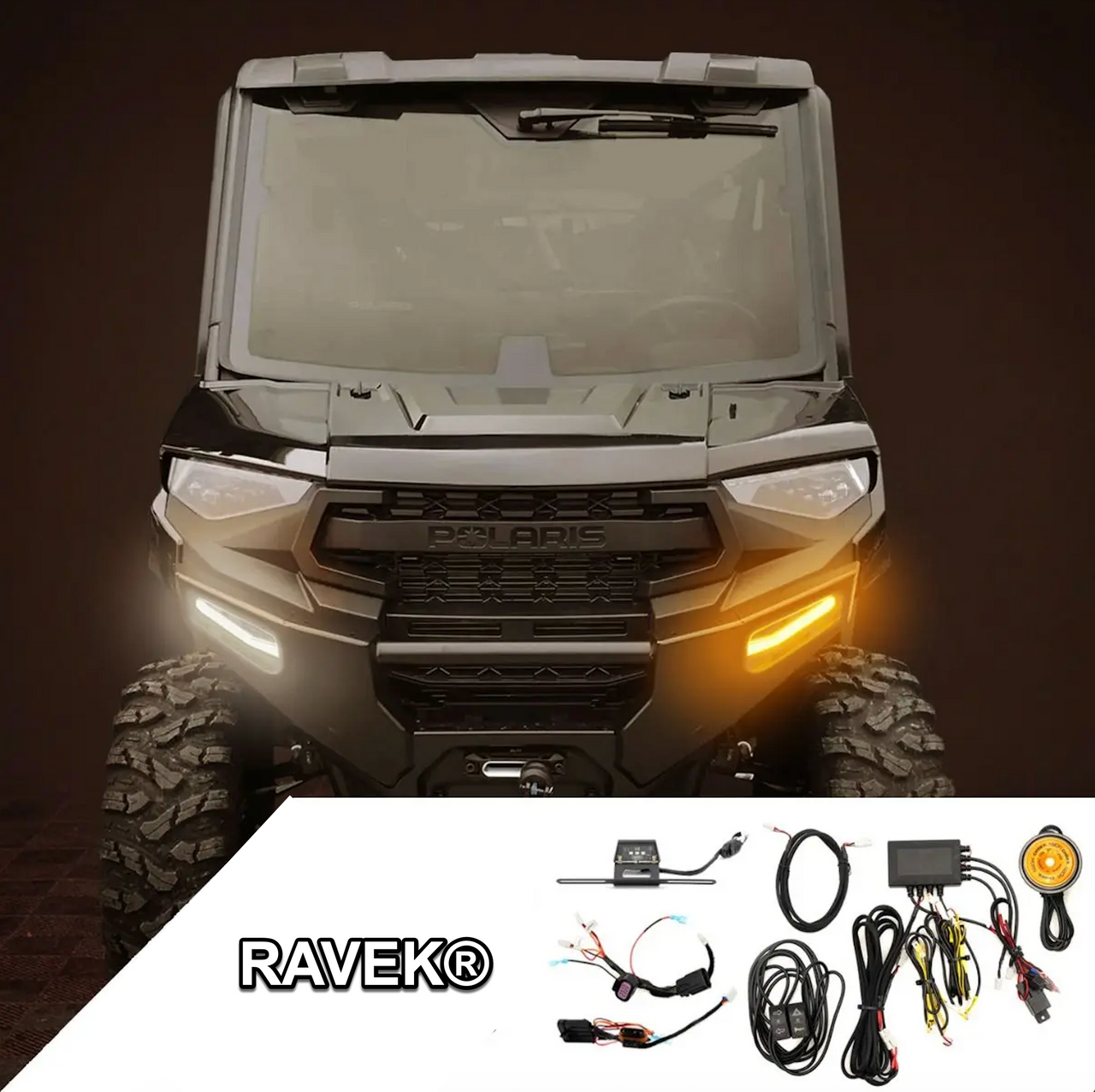 RAVEK® Polaris Ranger 2025+ 1000 Turn Signal Kit W/O Bumper Insert (64-1007) - Lamonster Garage®