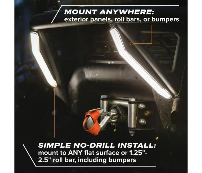 RAVEK Polaris Ranger Apex Lights (White / Amber) (RAVEK-64-104S | 64-104A) - Lamonster Garage