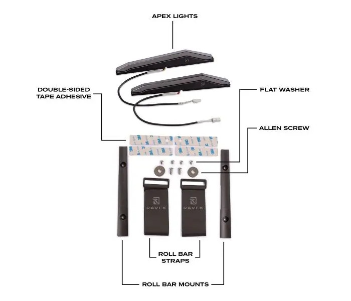 RAVEK Polaris Ranger 570/900 Apex Lights (Red) (64-103) - Lamonster Garage