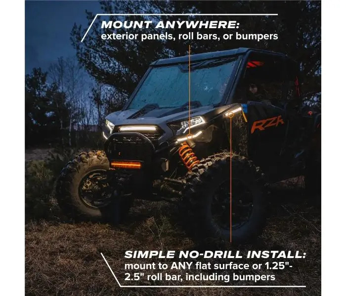 RAVEK Polaris RZR XP 2016-2023 Apex Lights (White / Amber) (64-304S | 64-304A) - Lamonster Garage