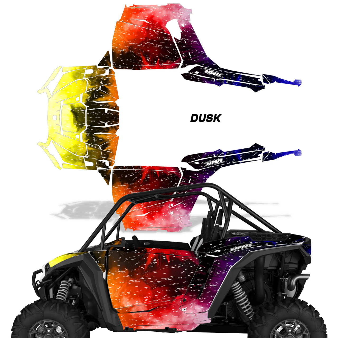 AMR Racing Graphics - 2024-2025 Polaris RZR 1000 XP 2 Door Graphic Wrap Kit - Lamonster Garage