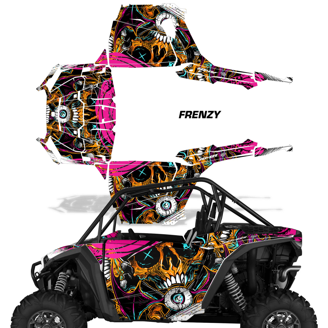 AMR Racing Graphics - 2024-2025 Polaris RZR 1000 XP 2 Door Graphic Wrap Kit - Lamonster Garage