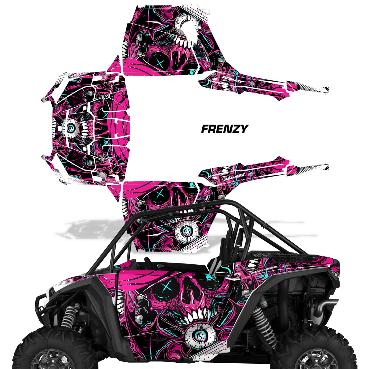 AMR Racing Graphics - 2024-2025 Polaris RZR 1000 XP 2 Door Graphic Wrap Kit - Lamonster Garage