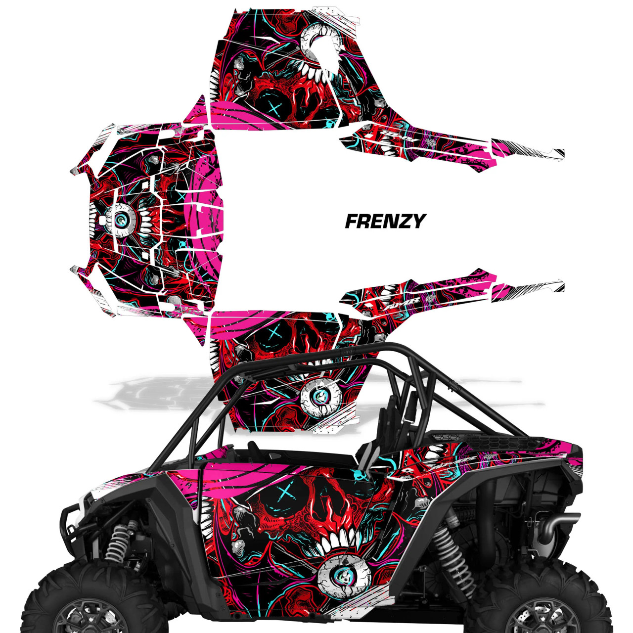 AMR Racing Graphics - 2024-2025 Polaris RZR 1000 XP 2 Door Graphic Wrap Kit - Lamonster Garage