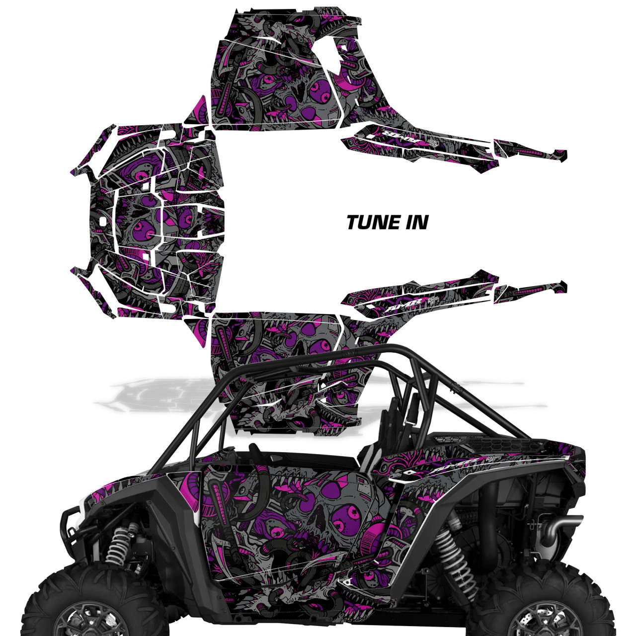 AMR Racing Graphics - 2024-2025 Polaris RZR 1000 XP 2 Door Graphic Wrap Kit - Lamonster Garage