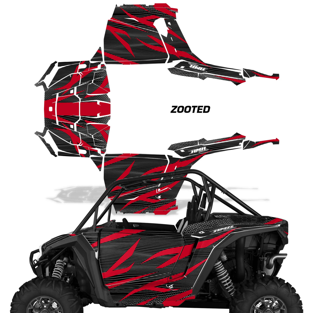 AMR Racing Graphics - 2024-2025 Polaris RZR 1000 XP 2 Door Graphic Wrap Kit - Lamonster Garage
