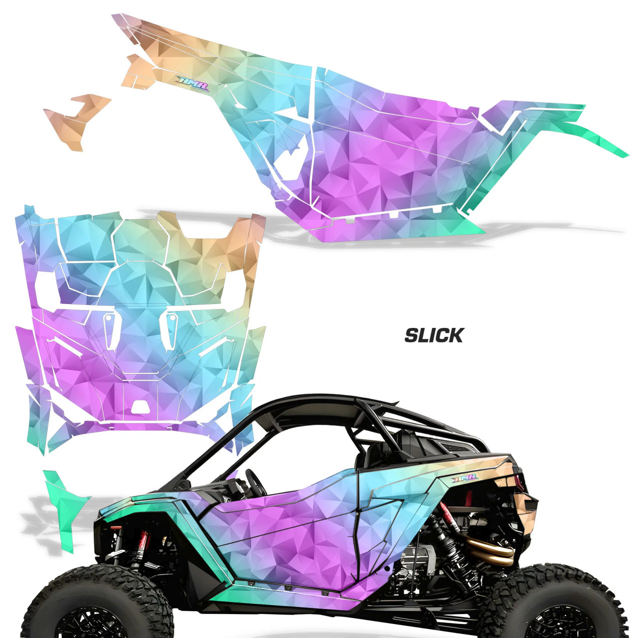 AMR Racing Graphics - 2025-2026 POLARIS RZR PRO R & PRO S & PRO XP 2DR UTV Graphics Wrap Kit - Lamonster Garage