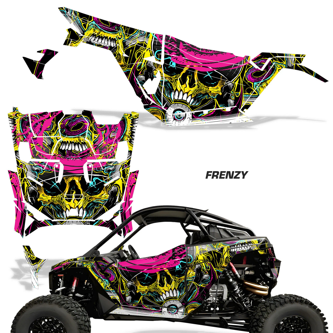 AMR Racing Graphics - 2025-2026 POLARIS RZR PRO R & PRO S & PRO XP 2DR UTV Graphics Wrap Kit - Lamonster Garage