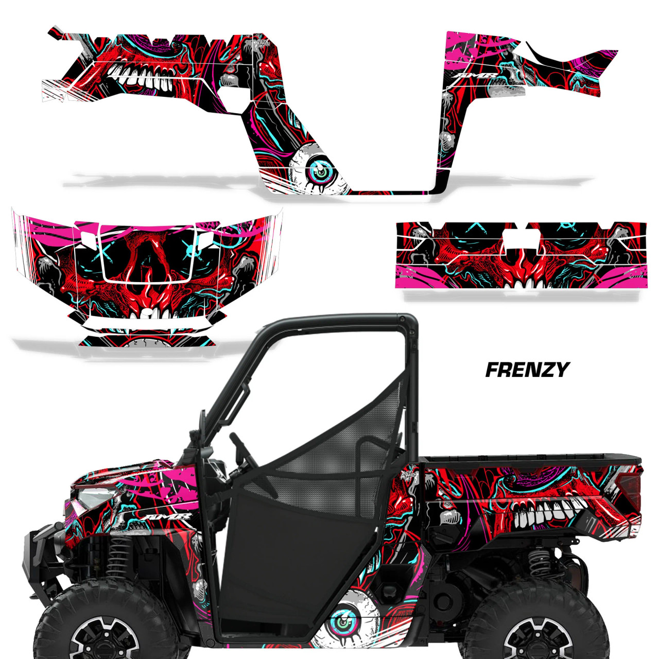 AMR Racing Graphics - 2018-2024 Polaris Ranger 1000 XP Graphic Wrap Kit  - Lamonster Garage
FRENZY