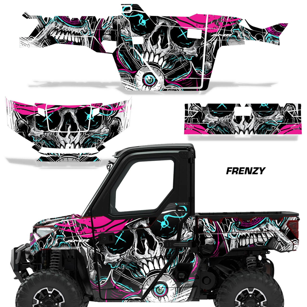 AMR Racing Graphics - 2018-2024 Polaris Ranger 1000 XP Graphic Wrap Kit  - Lamonster Garage
FRENZY