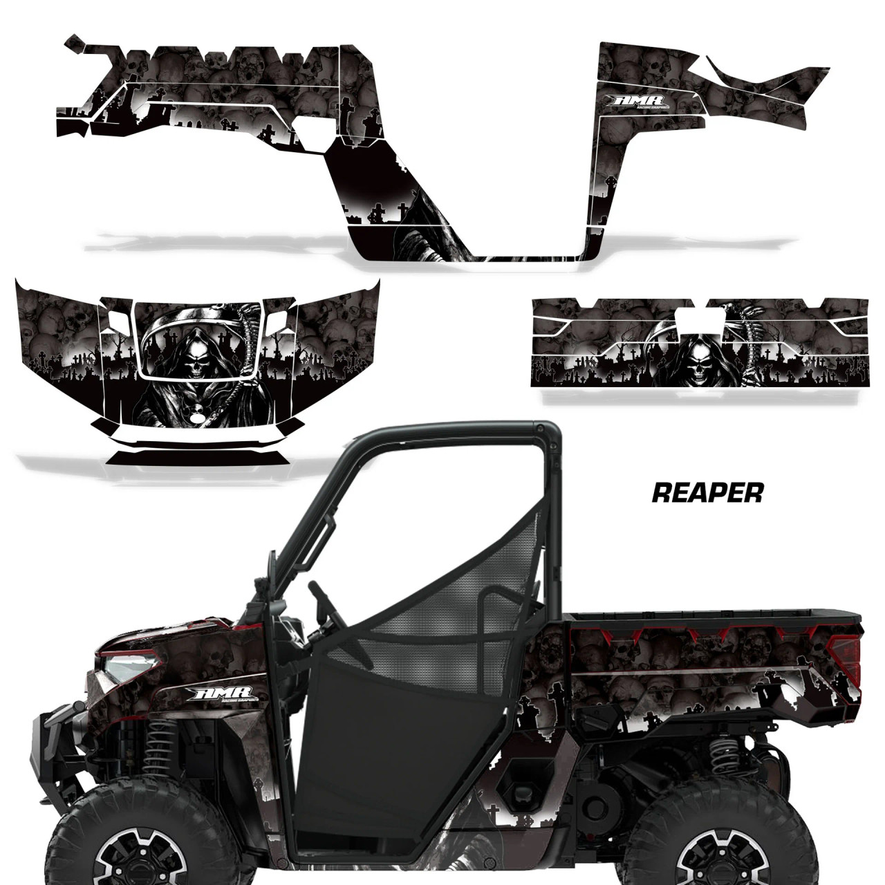 AMR Racing Graphics - 2018-2024 Polaris Ranger 1000 XP Graphic Wrap Kit  - Lamonster Garage
REAPER