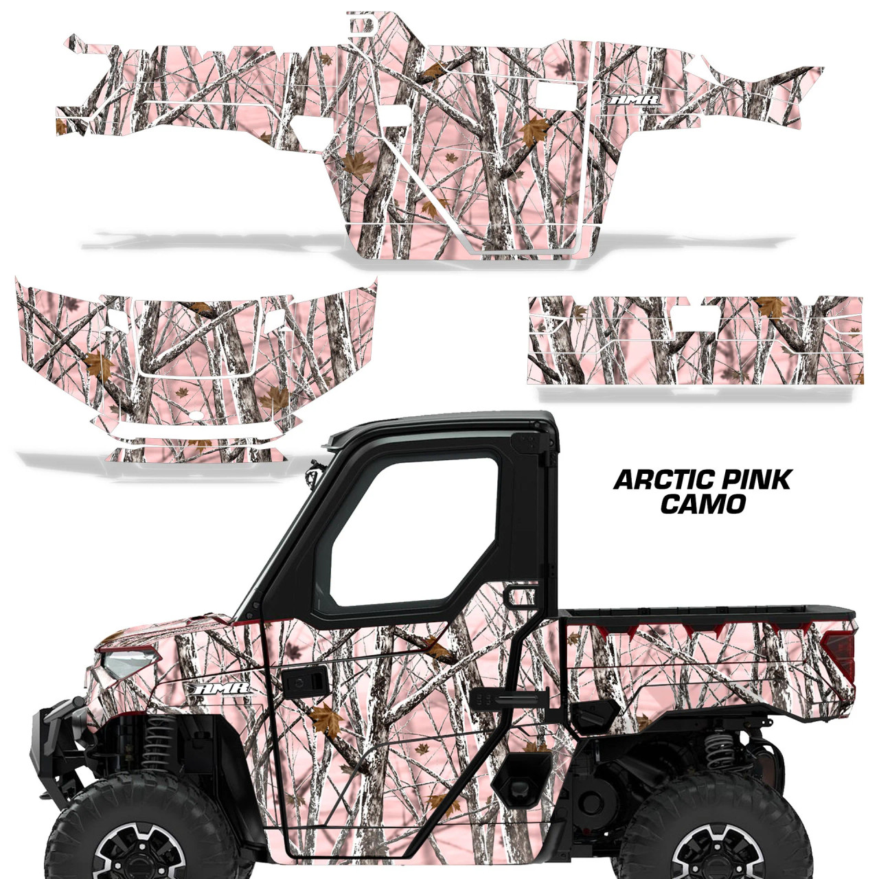 AMR Racing Graphics - 2018-2024 Polaris Ranger 1000 XP Graphic Wrap Kit  - Lamonster Garage
ARTIC PINK CAMO