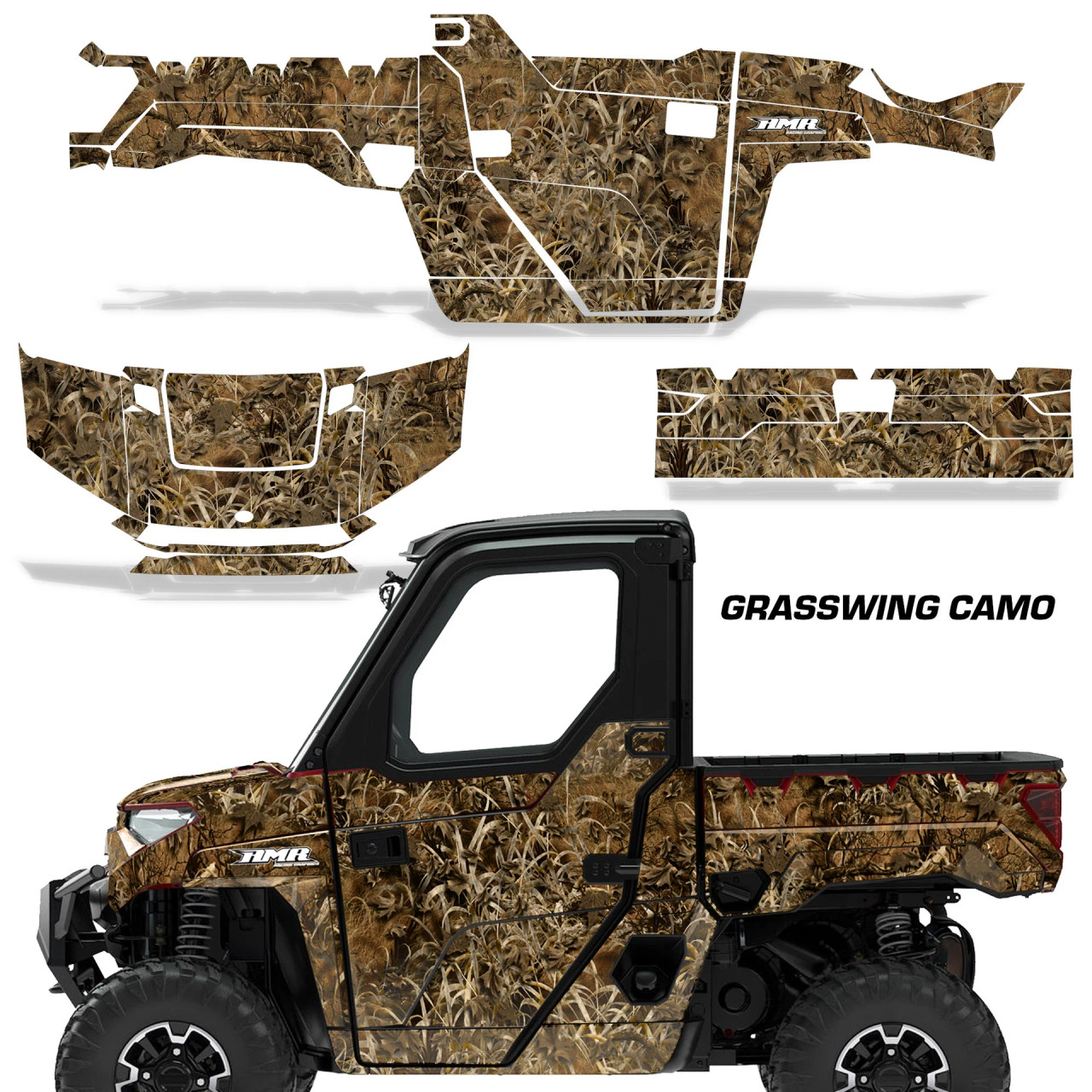 AMR Racing Graphics - 2018-2024 Polaris Ranger 1000 XP Graphic Wrap Kit  - Lamonster Garage
GRASSWING CAMO