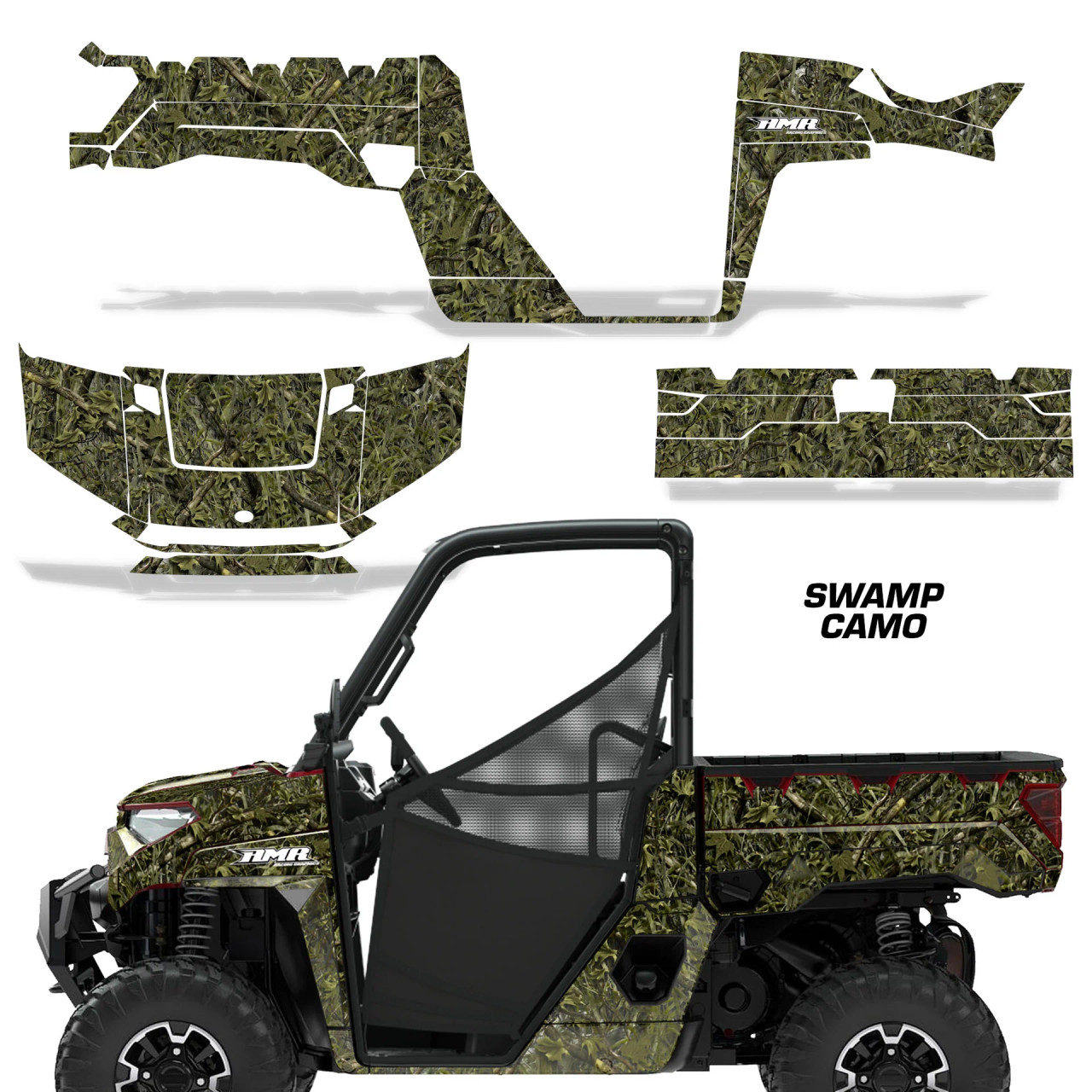 AMR Racing Graphics - 2018-2024 Polaris Ranger 1000 XP Graphic Wrap Kit  - Lamonster Garage
SWAMP CAMO