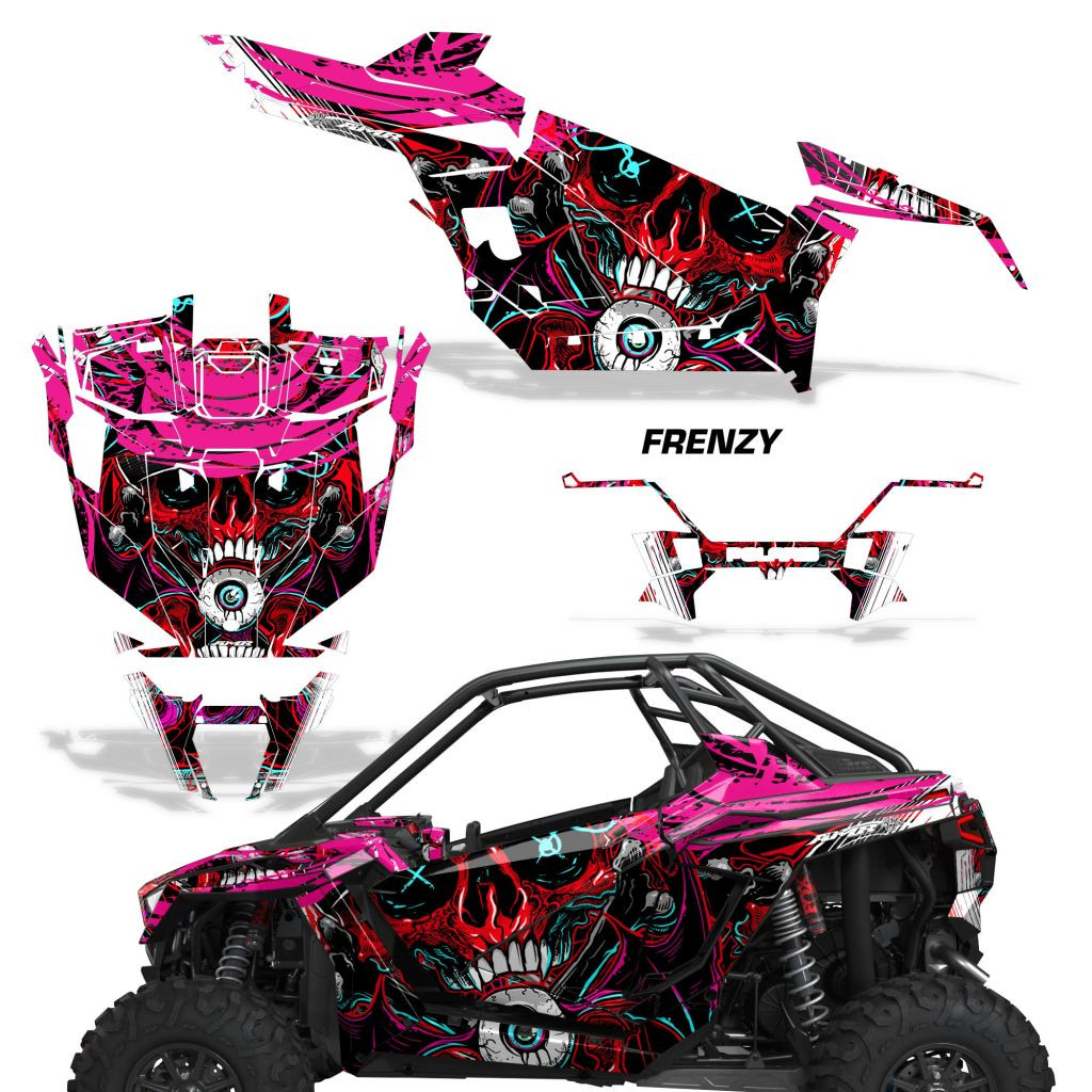 AMR Racing Graphics - 2020-2024 Polaris RZR Pro XP 2DR UTV Graphics Wrap Kit - Lamonster Garage
FRENZY (PINK / RED)