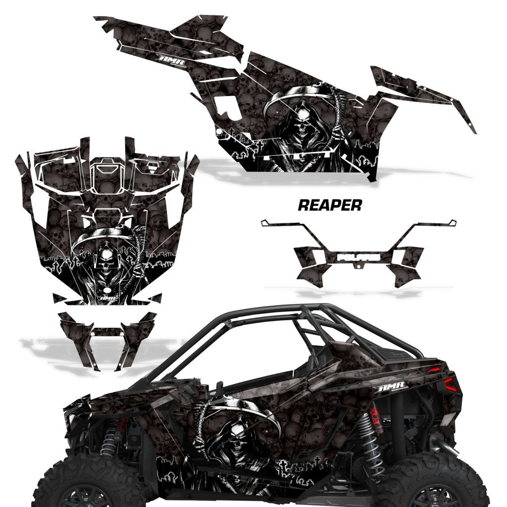 AMR Racing Graphics - 2020-2024 Polaris RZR Pro XP 2DR UTV Graphics Wrap Kit - Lamonster Garage
REAPER (BLACK)