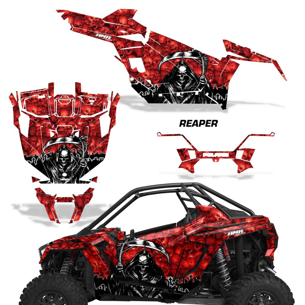 AMR Racing Graphics - 2020-2024 Polaris RZR Pro XP 2DR UTV Graphics Wrap Kit - Lamonster Garage
REAPER (RED)