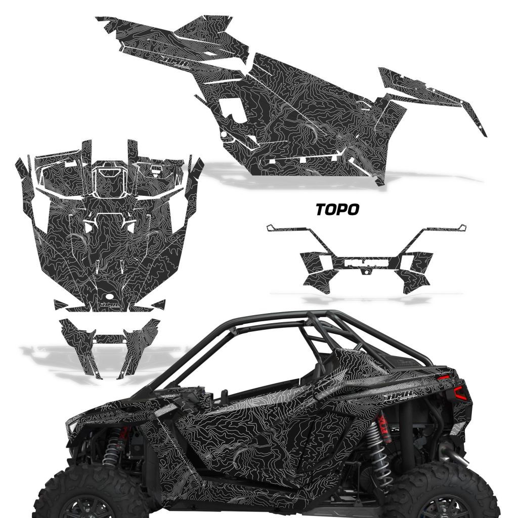 AMR Racing Graphics - 2020-2024 Polaris RZR Pro XP 2DR UTV Graphics Wrap Kit - Lamonster Garage
TOPO