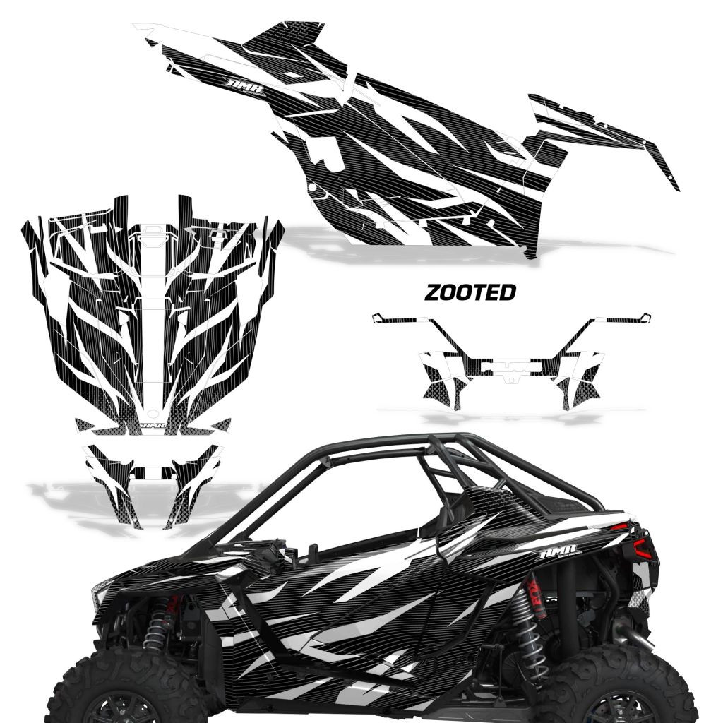 AMR Racing Graphics - 2020-2024 Polaris RZR Pro XP 2DR UTV Graphics Wrap Kit - Lamonster Garage
ZOOTED (WHITE / BLACK)