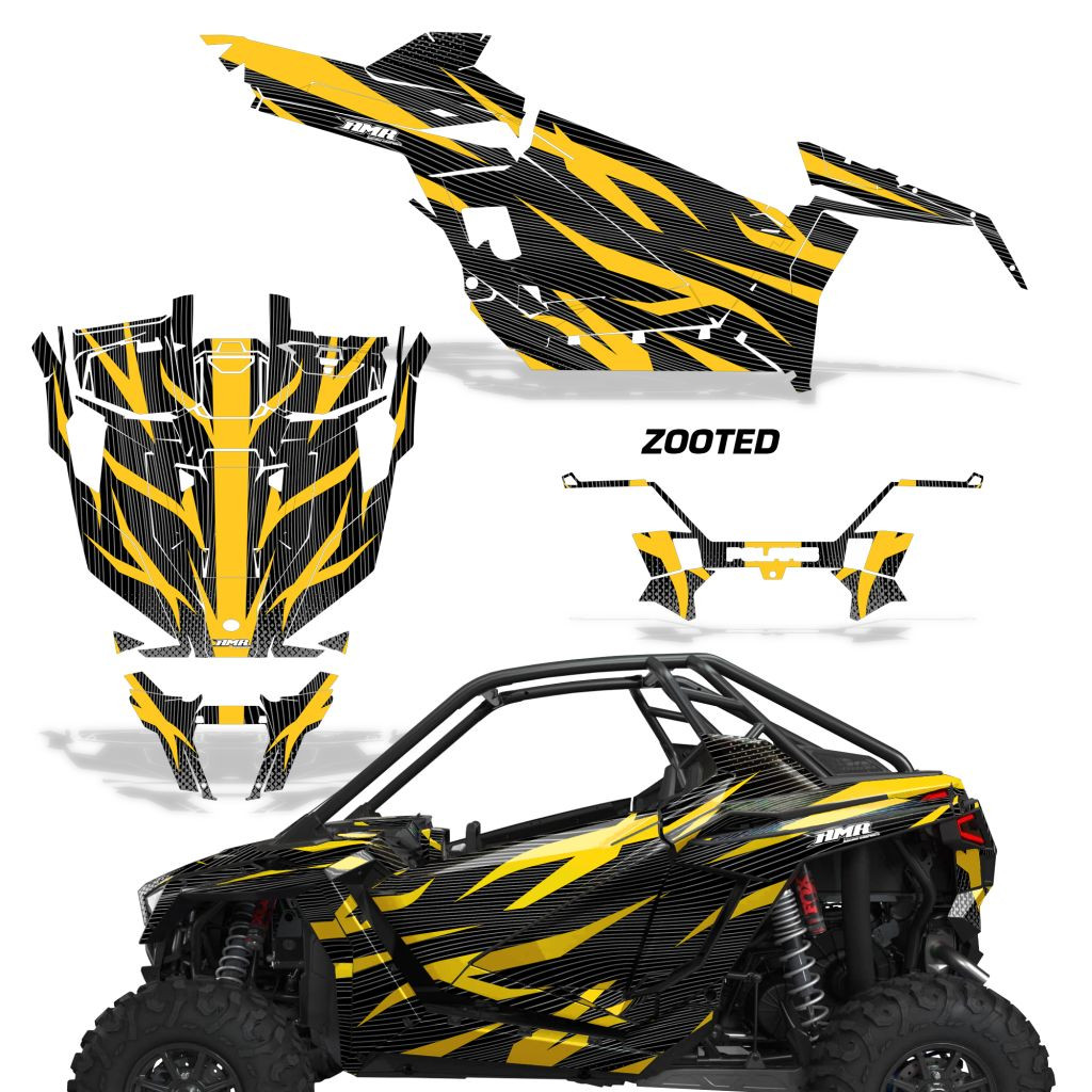 AMR Racing Graphics - 2020-2024 Polaris RZR Pro XP 2DR UTV Graphics Wrap Kit - Lamonster Garage
ZOOTED (YELLOW / BLACK)