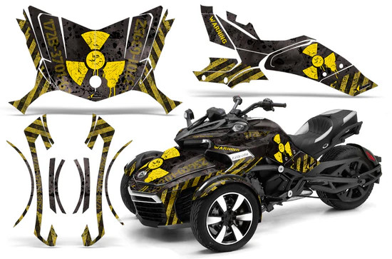 AMR Racing Graphics - 2015 - 2026 Can Am F3 / F3-S Spyder Graphic Kit - Lamonster Garage
MELTDOWN (YELLOW)