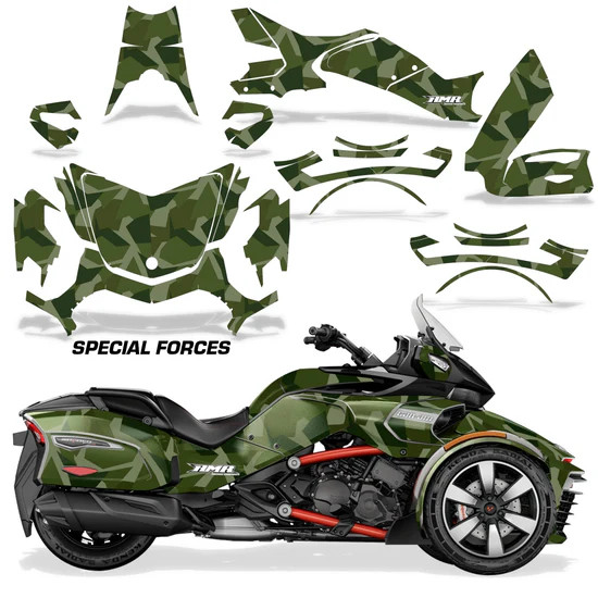 AMR Racing Graphics - 2016 - 2026 Can Am F3-T Spyder Graphic Kit - Lamonster Garage
SPECIAL FORCES (GREEN)