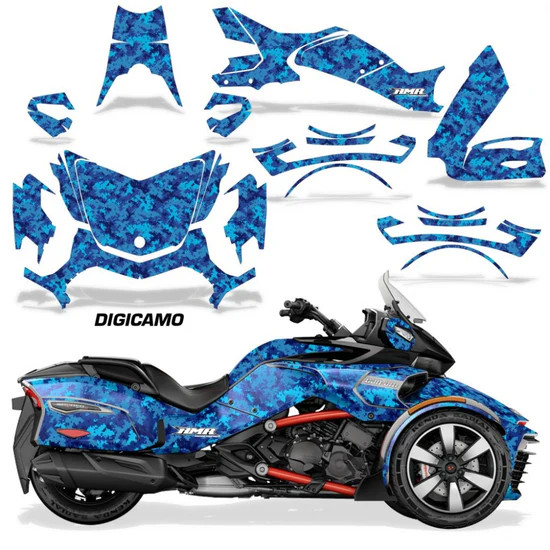 AMR Racing Graphics - 2016 - 2026 Can Am F3-T Spyder Graphic Kit - Lamonster Garage
DIGICAMO (BLUE)