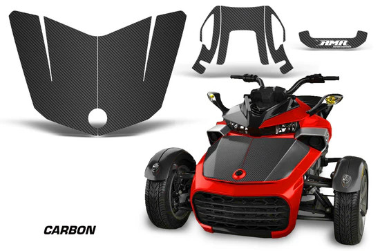 AMR Racing Graphics - 2015 - 2026 Can Am F3 / F3-S / F3-T / F3-LTD Spyder Hood Decal Hood Kit - Lamonster Garage
CARBON