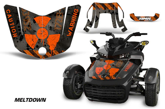 AMR Racing Graphics - 2015 - 2026 Can Am F3 / F3-S / F3-T / F3-LTD Spyder Hood Decal Hood Kit - Lamonster Garage
MELTDOWN (ORANGE)