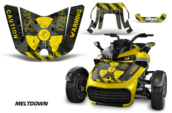 AMR Racing Graphics - 2015 - 2026 Can Am F3 / F3-S / F3-T / F3-LTD Spyder Hood Decal Hood Kit - Lamonster Garage
MELTDOWN (YELLOW)