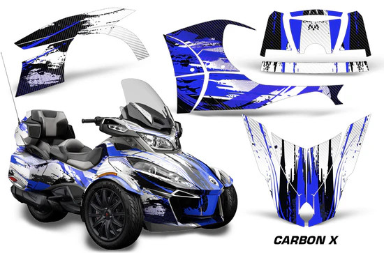 AMR Racing Graphics - 2014 - 2019 Can Am BRP (RT / RTS / RT-LTD) Spyder Graphic Kit with Trim Kit - Lamonster Garage
CARBON X (BLUE)