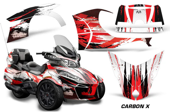 AMR Racing Graphics - 2014 - 2019 Can Am BRP (RT / RTS / RT-LTD) Spyder Graphic Kit with Trim Kit - Lamonster Garage
CARBON X (RED)
