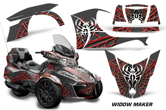 AMR Racing Graphics - 2014 - 2019 Can Am BRP (RT / RTS / RT-LTD) Spyder Graphic Kit with Trim Kit - Lamonster Garage
WIDOW MAKER (RED)