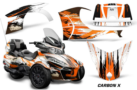 AMR Racing Graphics - 2014 - 2019 Can Am BRP (RT / RTS / RT-LTD) Spyder Graphic Kit with Trim Kit - Lamonster Garage
CARBON X (ORANGE)