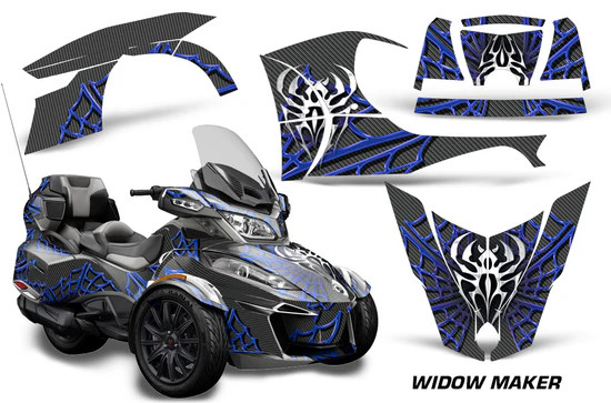 AMR Racing Graphics - 2014 - 2019 Can Am BRP (RT / RTS / RT-LTD) Spyder Graphic Kit with Trim Kit - Lamonster Garage
WIDOW MAKER (BLUE)