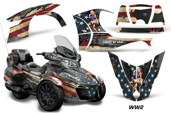 AMR Racing Graphics - 2014 - 2019 Can Am BRP (RT / RTS / RT-LTD) Spyder Graphic Kit with Trim Kit - Lamonster Garage
WW2