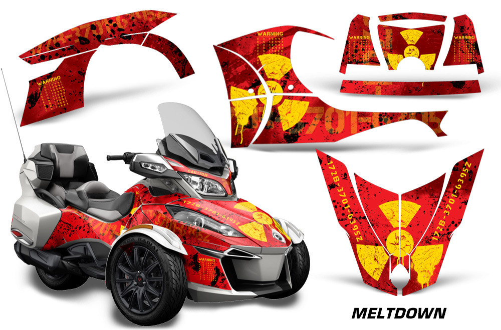 AMR Racing Graphics - 2014 - 2019 Can Am Spyder Graphic Kit Can Am BRP (RT / RTS / RT-LTD) Spyder Graphic Kit  - Lamonster Garage
MELTDOWN (RED / YELLOW)